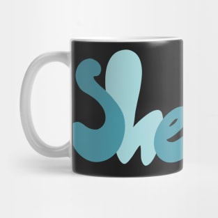 Blue “Sheesh” Quote Mug